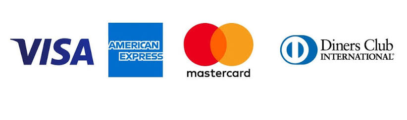 Tarjetas Visa, American Express, Mastercard y Diners Club