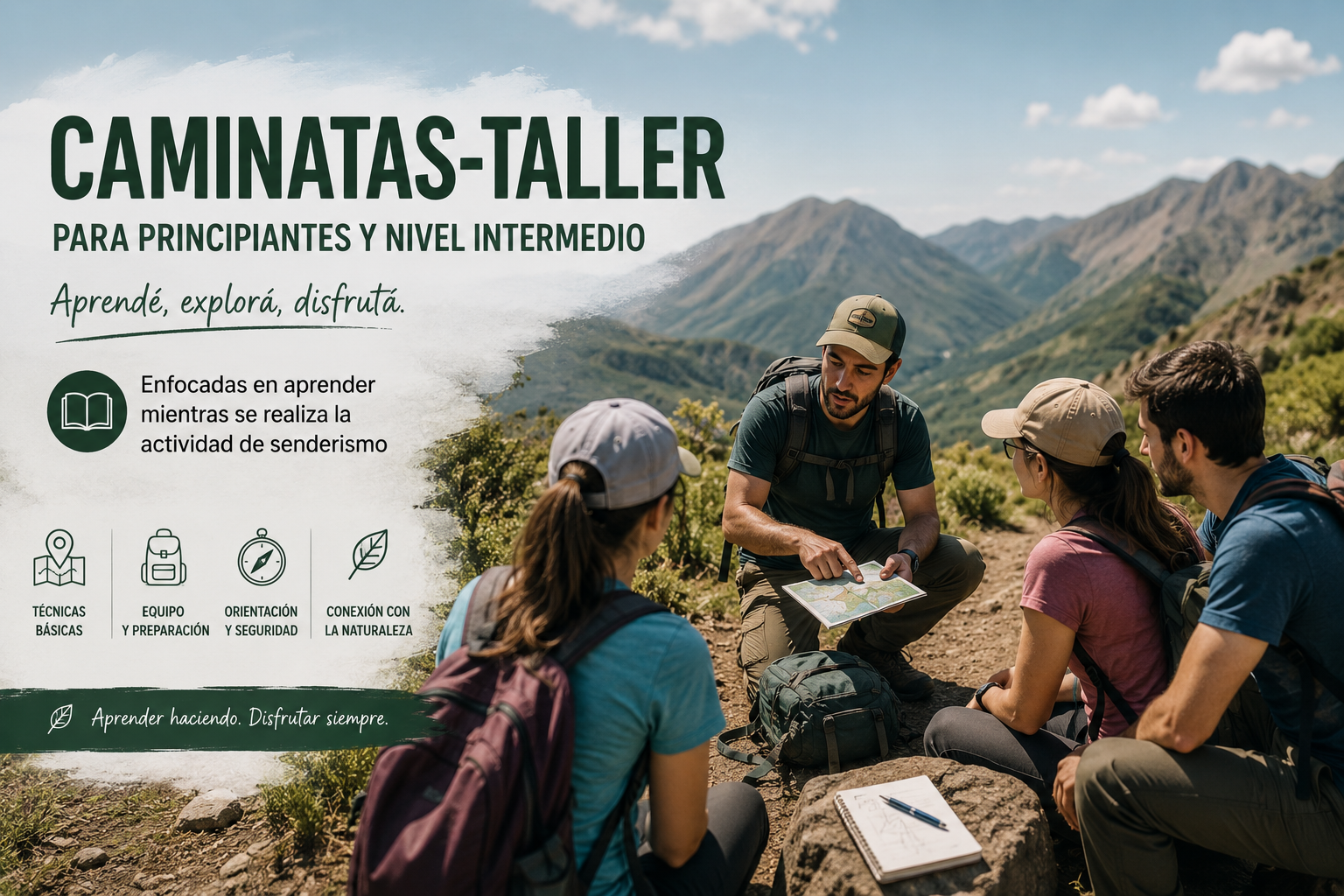 Caminatas-taller para principiantes y nivel intermedio