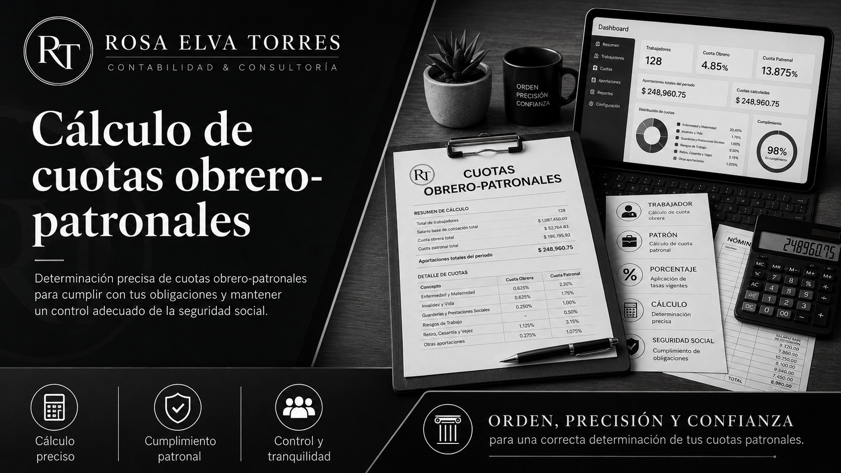 Cálculo de cuotas obrero-patronales